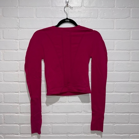 Fabletics Corey SculptKnit® Long-Sleeve Top in Very Berry Size Small - Picture 11 of 13
